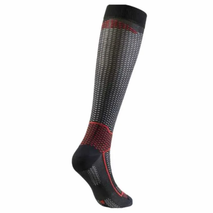 Calza Leggera Sixs LONG V3 al ginocchio Nero Rosso