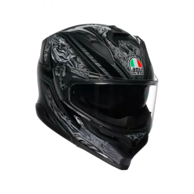 Casco AGV K7 Damascus nero argento