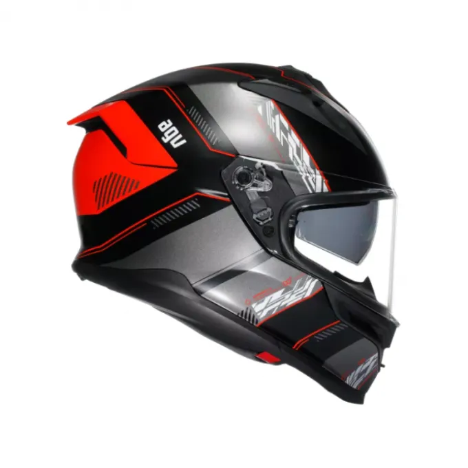 Casco AGV K7 Kyber nero opaco rosso