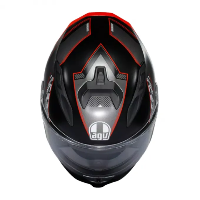 Casco AGV K7 Kyber nero opaco rosso