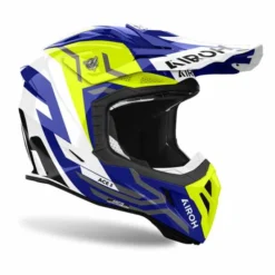 Casco Airoh Aviator Ace 2 Ground Giallo Blu