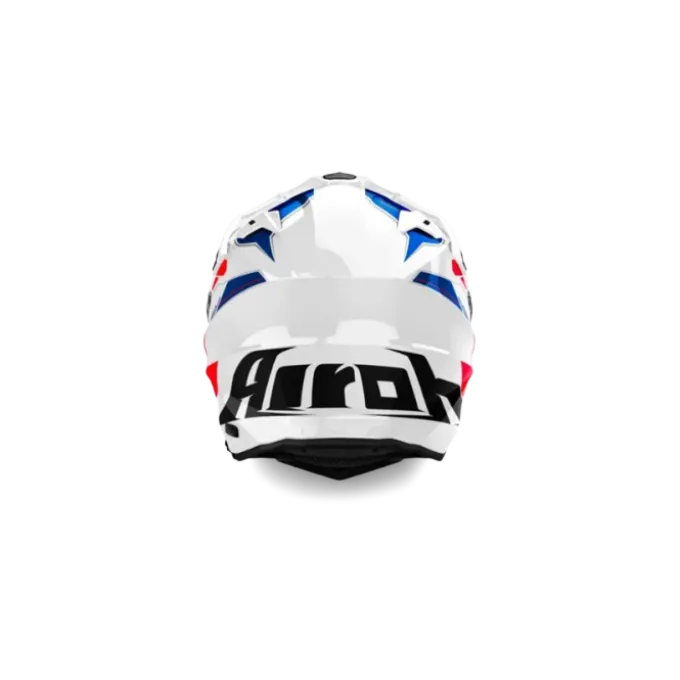 Casco Airoh Commander2 Reveal Bianco Blu Rosso
