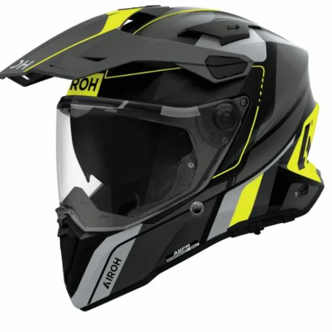 Casco Airoh Commander2 Skip Antracite Giallo Opaco