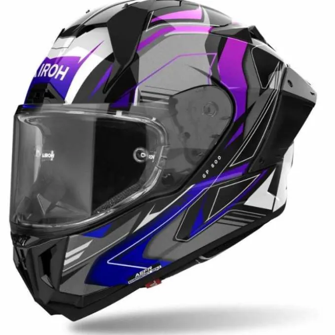 Casco Airoh GP 800 Must Blu Viola Nero Gloss