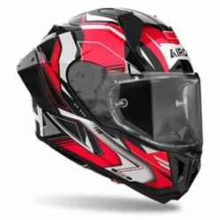 Casco Airoh GP 800 Must Rosso Nero Bianco Gloss