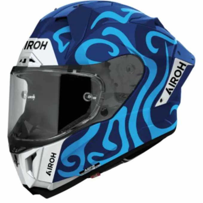 Casco Airoh GP 800 Swain Blu Bianco