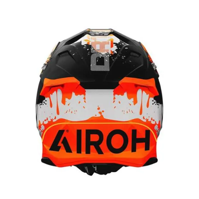 Casco Airoh Twist 3 Dirt Matt Nero Opaco Arancio