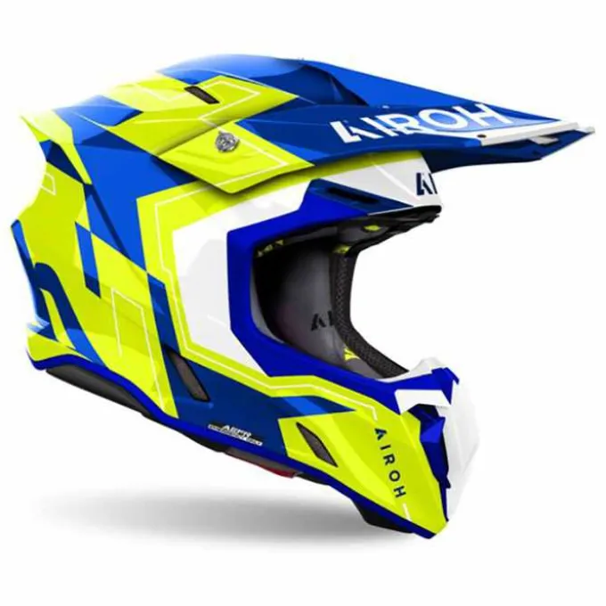 Casco Airoh Twist 3 Dizzy Blu Giallo