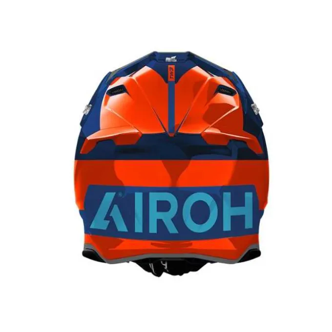 Casco Airoh Twist 3 Fancy Arancio Blu Opaco
