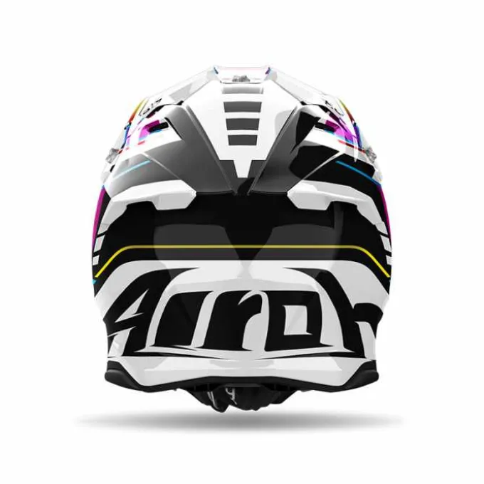 Casco Airoh Twist 3 Rainbow Viola Nero Bianco