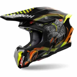 Casco Airoh Twist 3 Toxic Nero Arancio Giallo