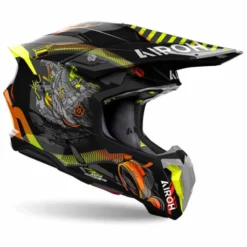 Casco Airoh Twist 3 Toxic Nero Arancio Giallo