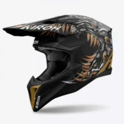 Casco Airoh Wraaap 06 Cyborg Matt Nero Oro