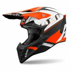 Casco Airoh Wraaap 06 Feel Arancio Nero Opaco Bianco