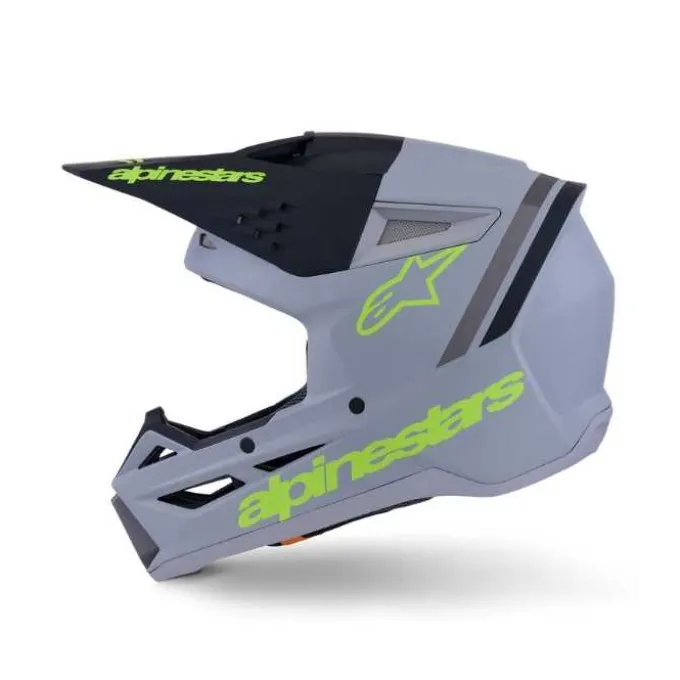 Casco Alpinestars SM3 Radium ECE06 Grigio Opaco Giallo