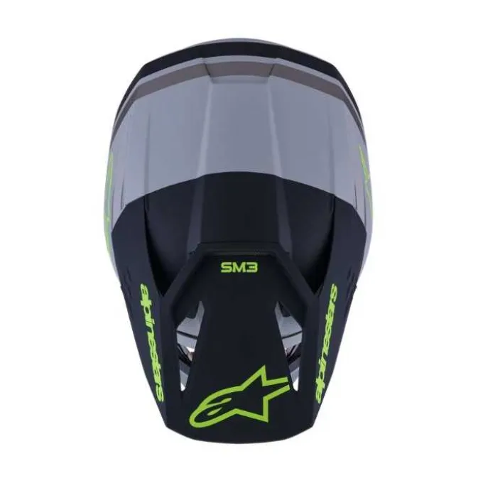 Casco Alpinestars SM3 Radium ECE06 Grigio Opaco Giallo