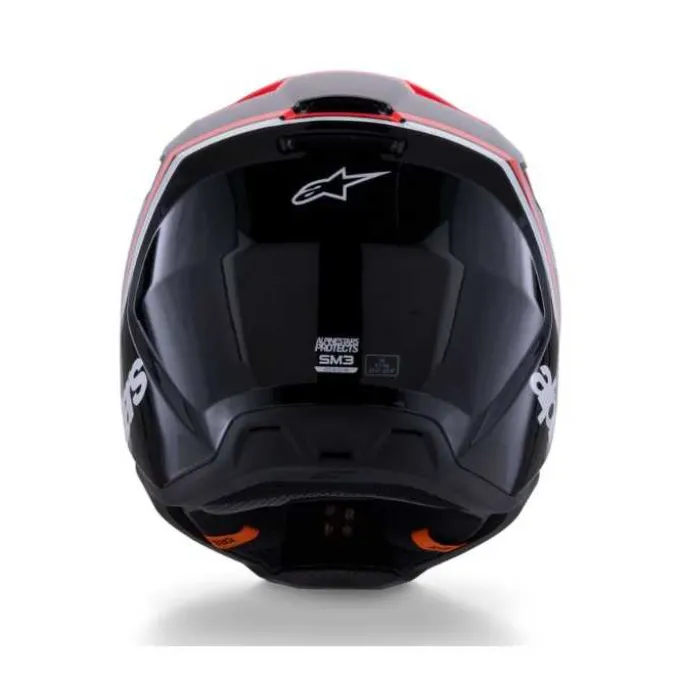 Casco Alpinestars SM3 Radium ECE06 Rosso Nero Bianco