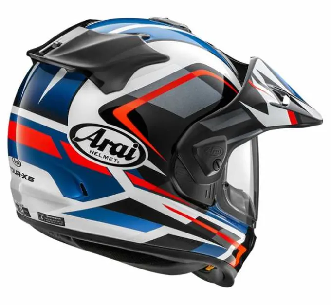 Casco Arai Tour-X 5 Discovery Blu Rosso Nero