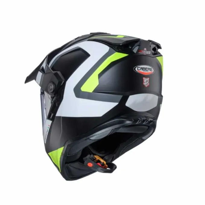 Casco Caberg Tanami Scram Nero Bianco Giallo