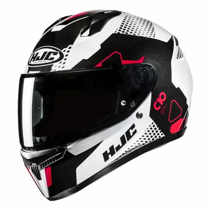 Casco C10 Aspa Nero Bianco Rosso