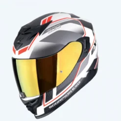 Casco Exo 520 Evo Air Lena Bianco Opaco Argento Rosso