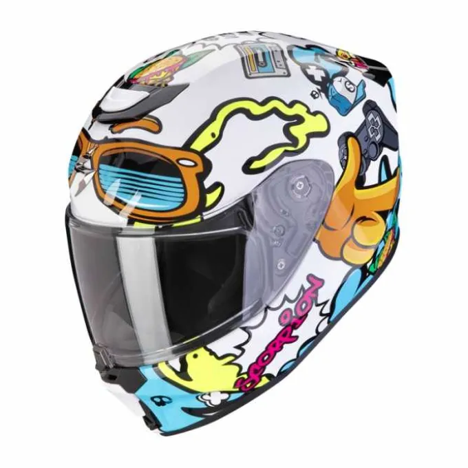 Casco Exo-Jnr Air Fun Bianco Blu