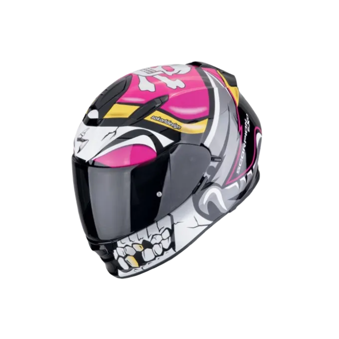 Casco Exo 491 Pirate rosa nero bianco