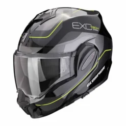 Casco Exo Tech Evo Pro Commuta Nero Argento Giallo