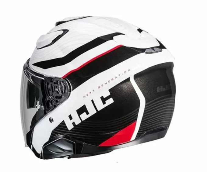Casco F31Naby MC1Nero Bianco Rosso