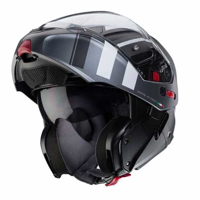 Casco Horus X Road Nero Opaco Antracite Bianco