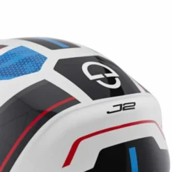 Casco J2 Sigma Blu Bianco Rosso
