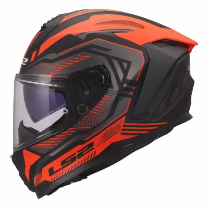 Casco LS2 FF817 Challenger II Dravix Nero Rosso Opaco