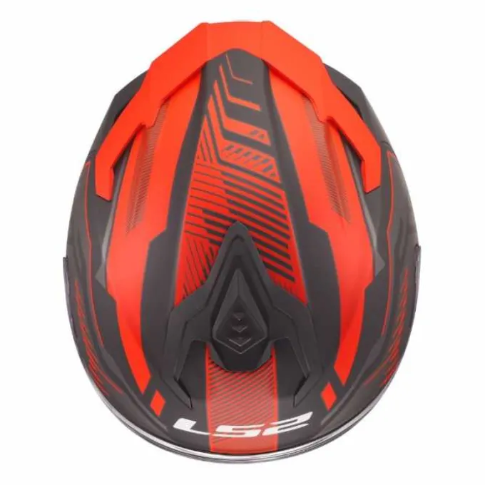 Casco LS2 FF817 Challenger II Dravix Nero Rosso Opaco