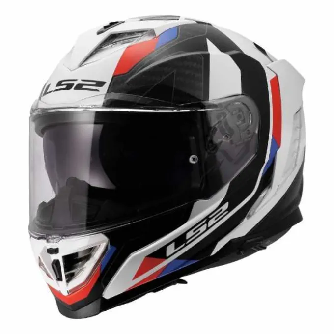 Casco LS2 FF818 Storm III Sporty Nero Bianco Blu Rosso