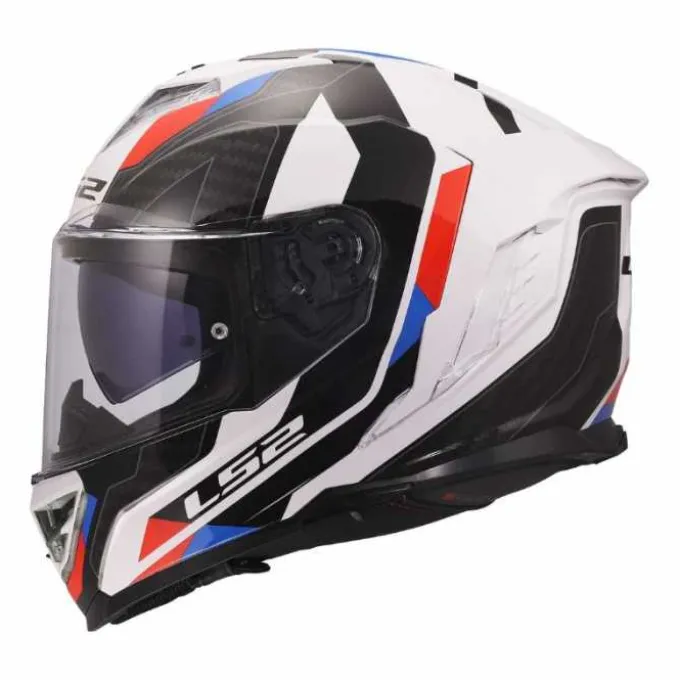 Casco LS2 FF818 Storm III Sporty Nero Bianco Blu Rosso