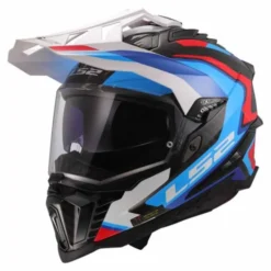Casco LS2 MX701 06 Explorer Frontier II Carbon Bianco Blu