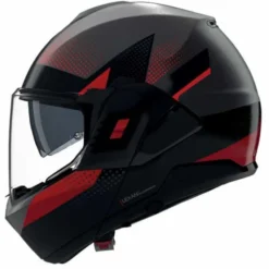Casco N120-1 Ciclone N-com Nero Grigio Rosso