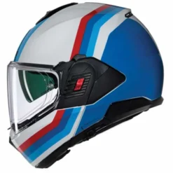 Casco N120-1 Lineo N-com Bianco Blu Rosso