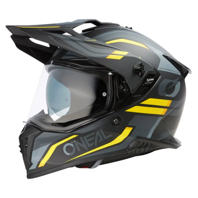 Casco O'Neal A-SRS Spike V25 Nero Opaco Giallo