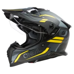 Casco O'Neal A-SRS Spike V25 Nero Opaco Giallo