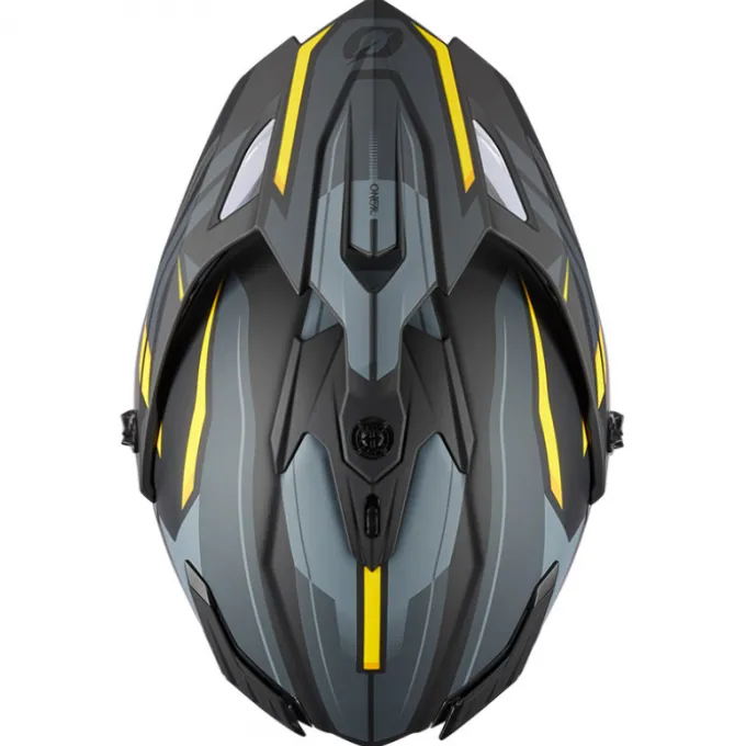 Casco O'Neal A-SRS Spike V25 Nero Opaco Giallo