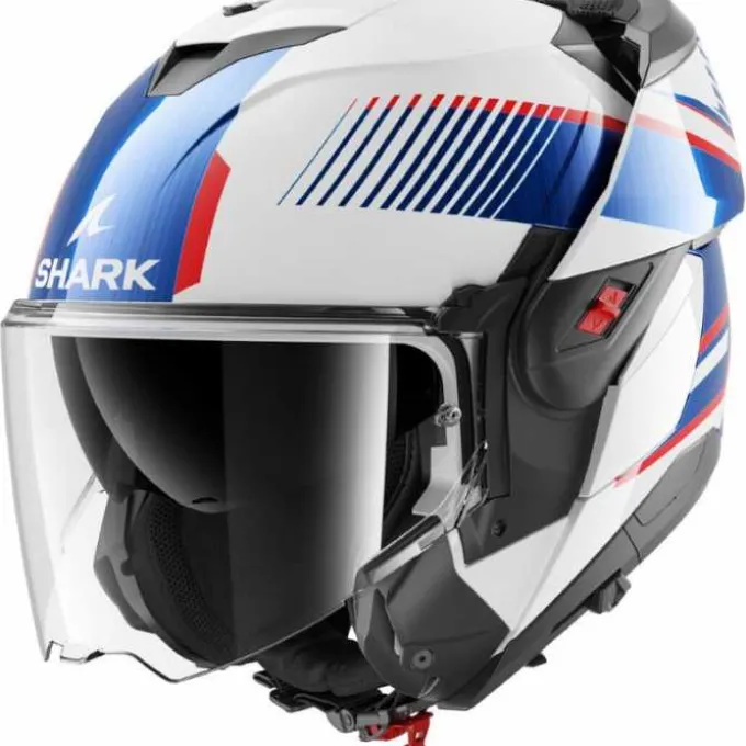 Casco Oxo Sikter Bianco Blu Rosso
