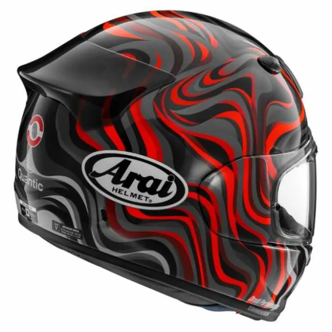 Casco Quantic Swirl Rosso