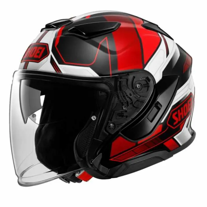 Casco Shoei J-Cruise 3 Whizzy TC1 Bianco Rosso