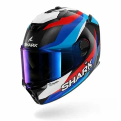 Casco Spartan GT Pro Carbon Guintoli Bianco Rosso Blu