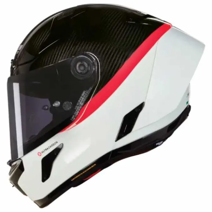Casco X-804 RS Ultra Carbon D.O.C. Carbonio Bianco Rosso