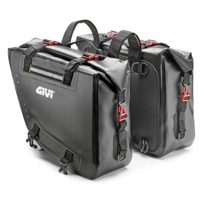 Coppia di borse laterali waterproof nere GRT718