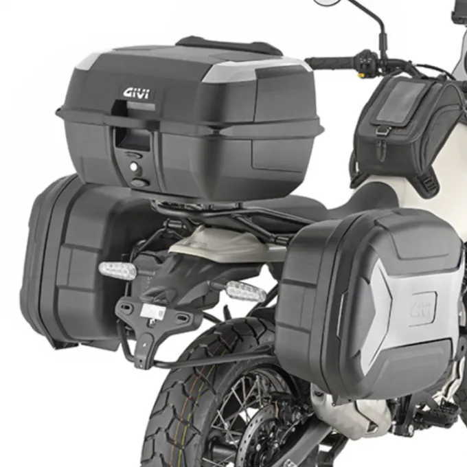 Coppia valigie laterali 35 lt nero grigio Trekker Lite TRK35BN