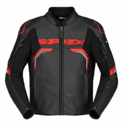 Giubbotto Evorider 3 pelle Nero Rosso
