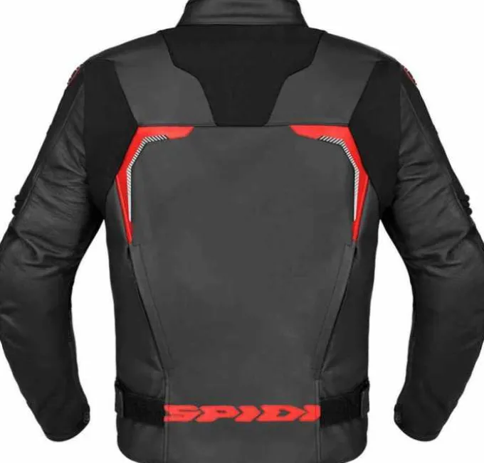 Giubbotto Evorider 3 pelle Nero Rosso